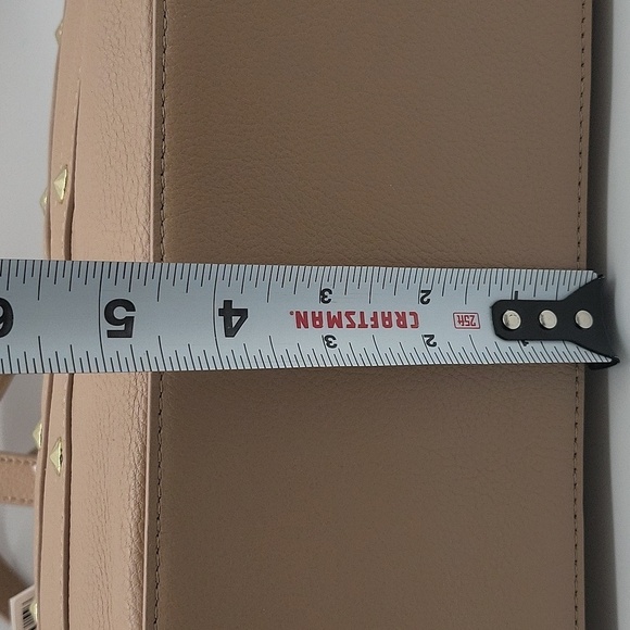 1496- LOVE MOSCHINO Milano Bag Nat Grain Leather Taupe Genuine Leather NWT - Picture 11 of 12